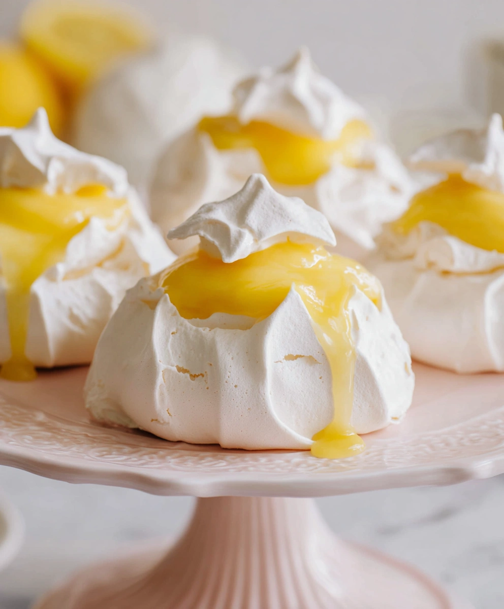 Pavlova with Lemon Curd