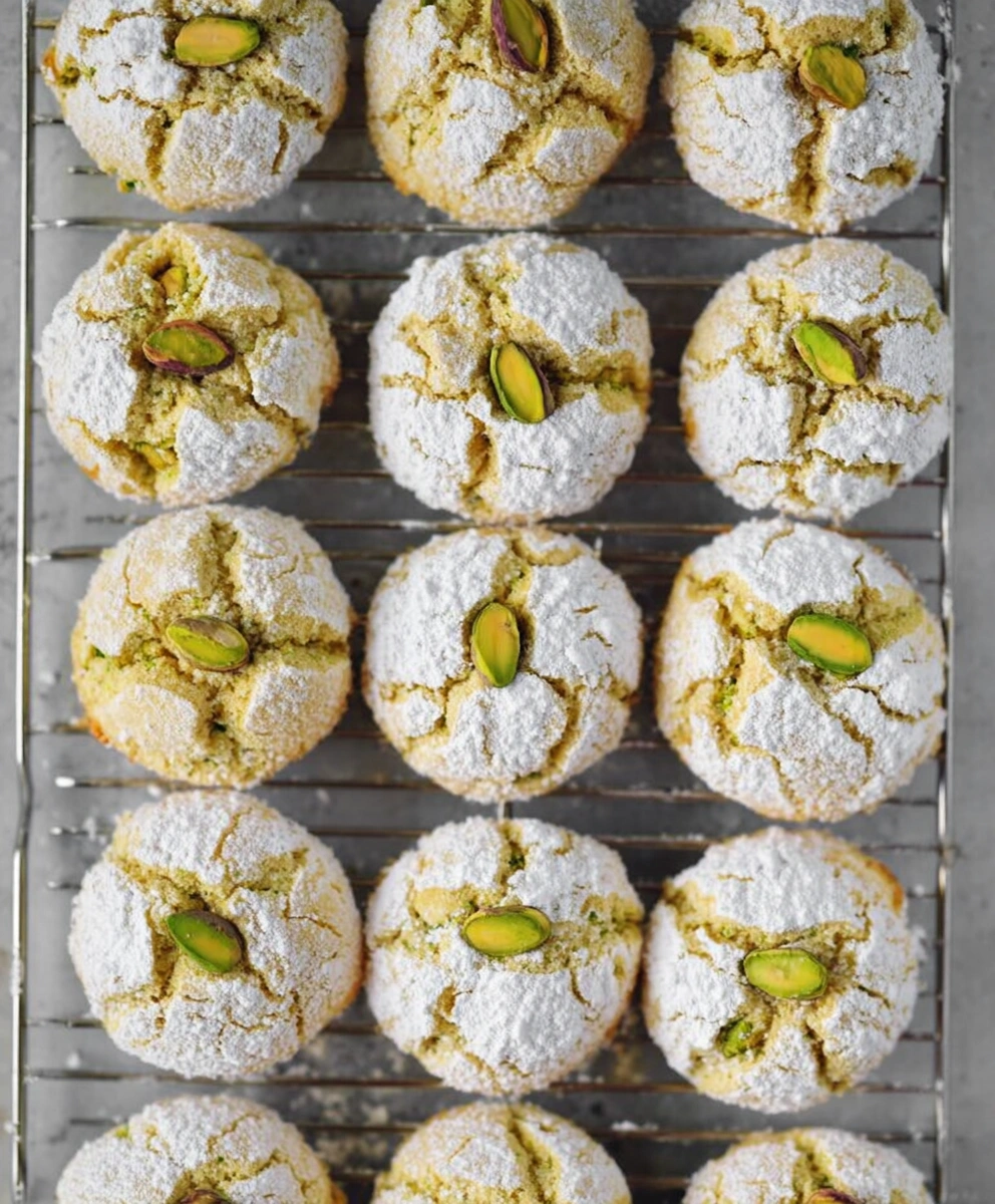 Pistachio Amaretti Cookies