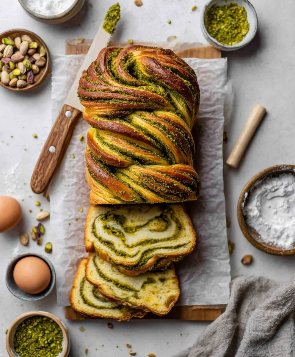 Pistachio Babka