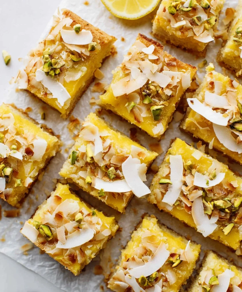 Pistachio Coconut Lemon Squares