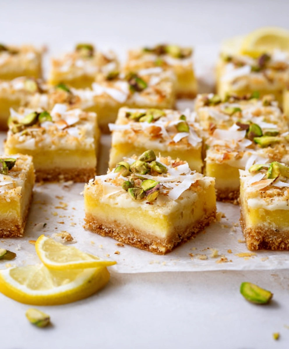 Pistachio Coconut Lemon Squares