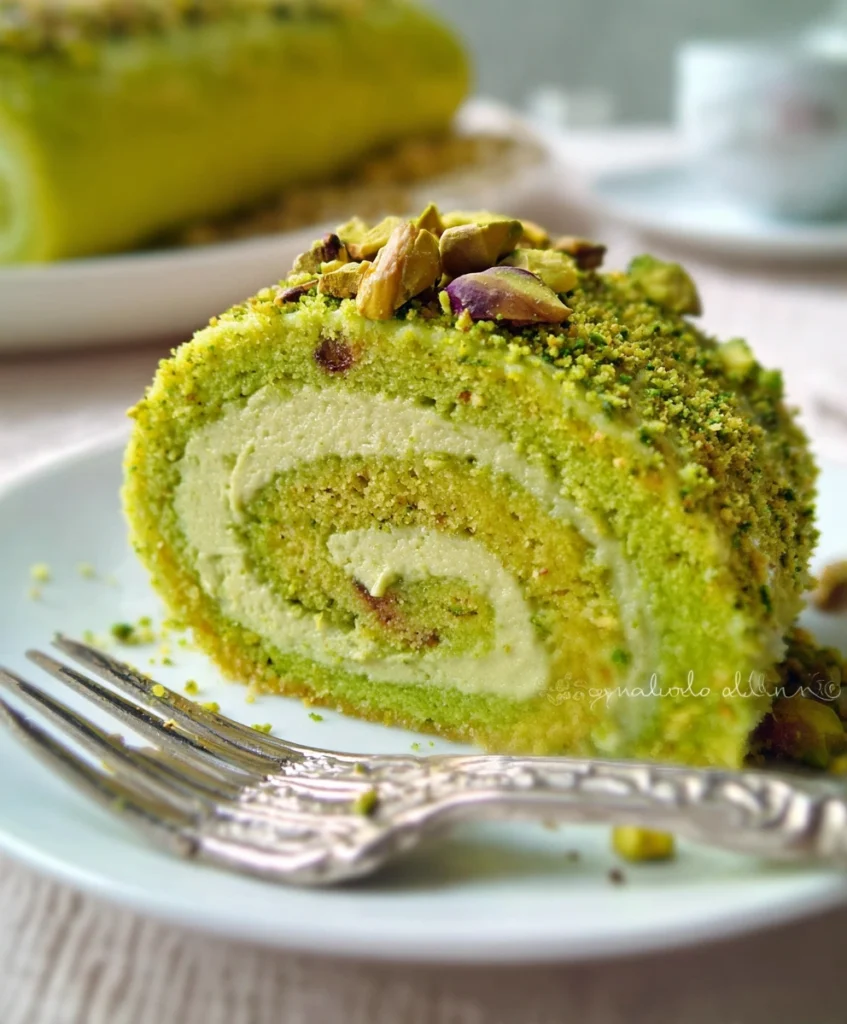 Pistachio Cream Paradise Cake Roll
