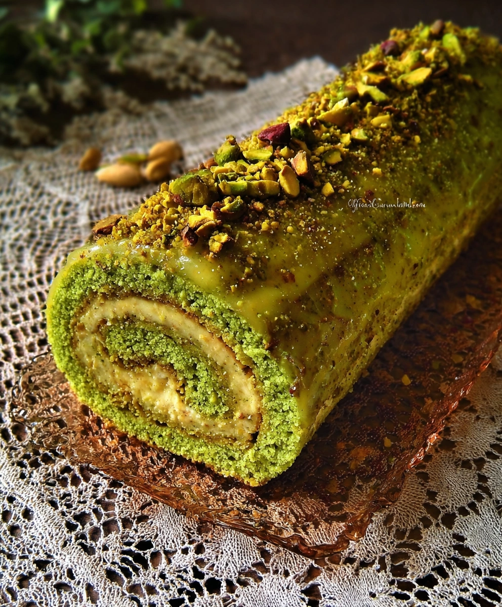 Pistachio Cream Paradise Cake Roll