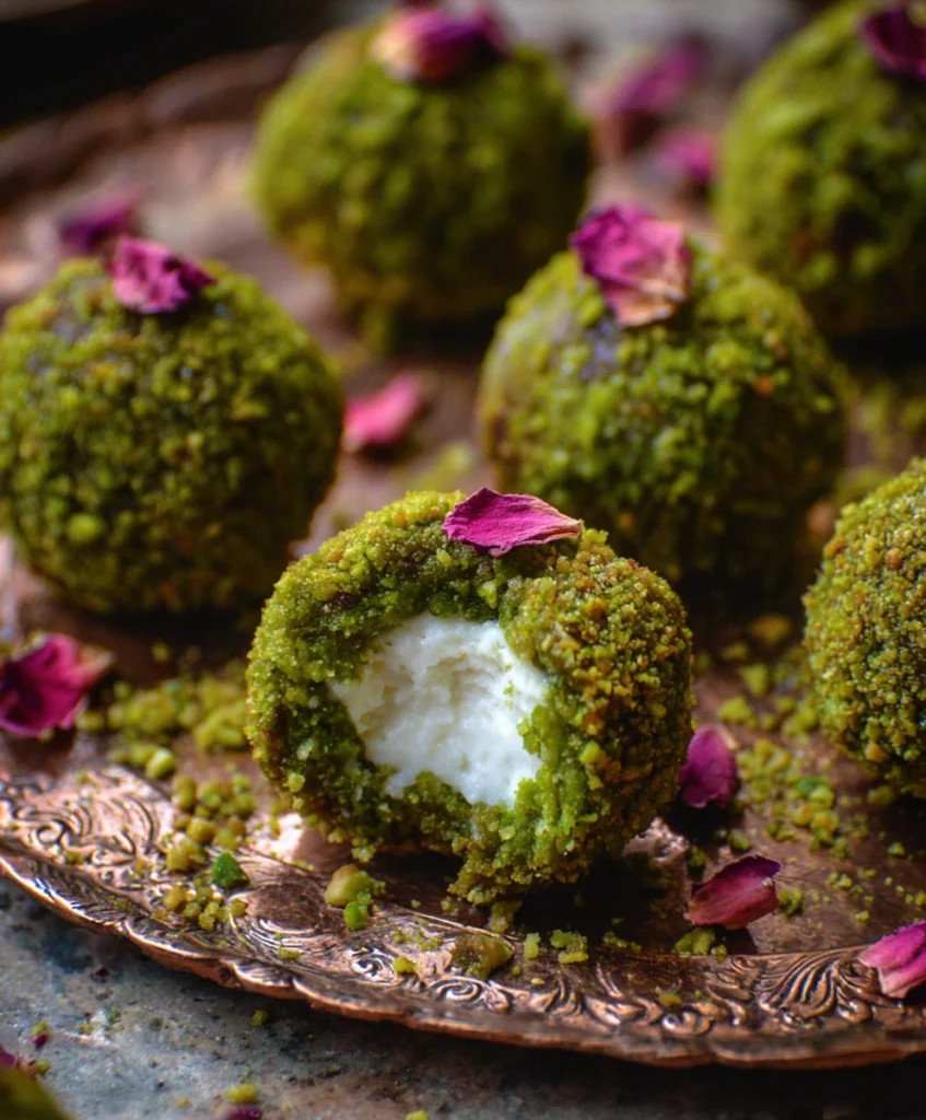 Pistachio Mafroukeh Truffles