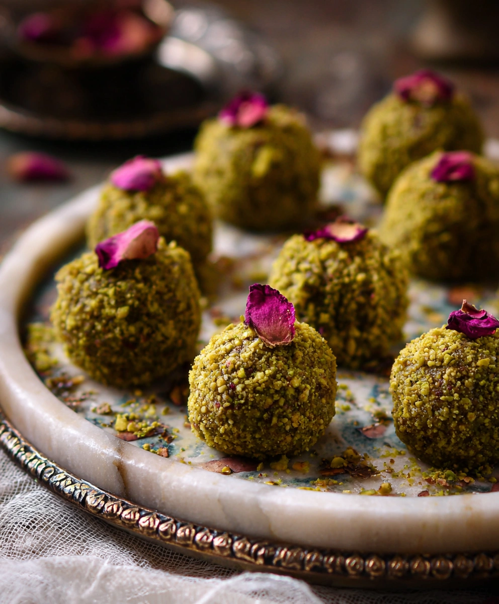 Pistachio Mafroukeh Truffles
