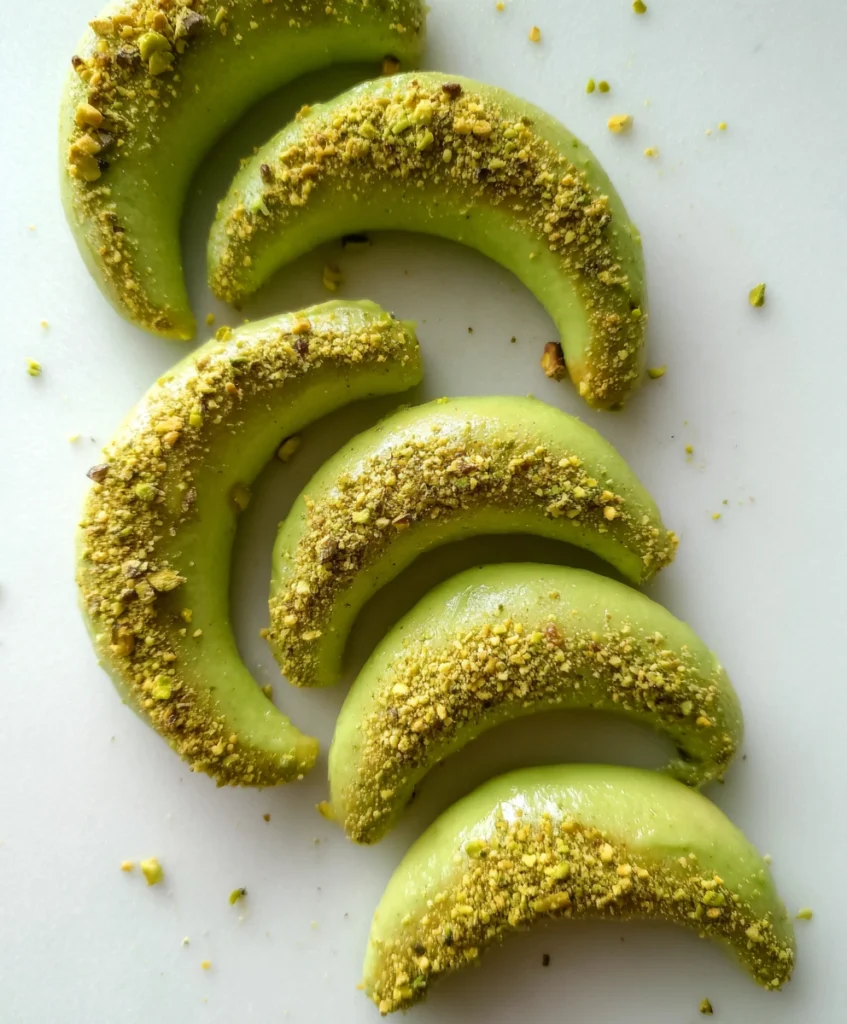 Pistachio Moon Croissants