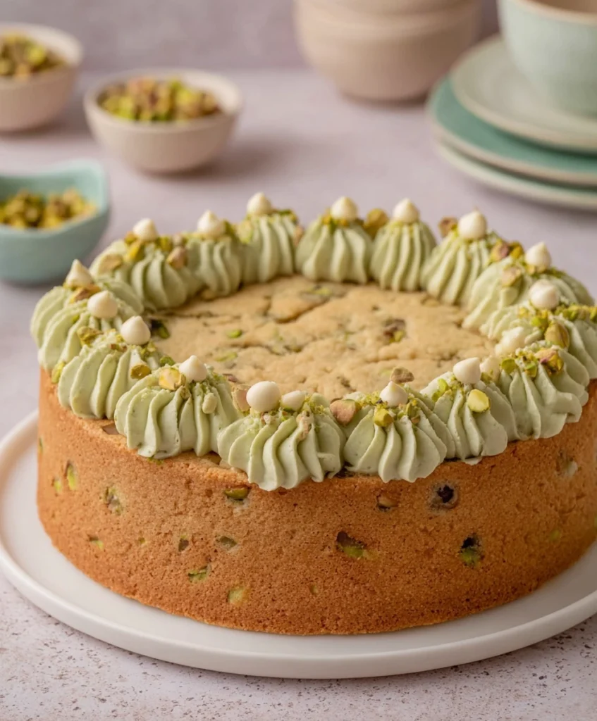 Pistachio & White Chocolate Cookie Pie