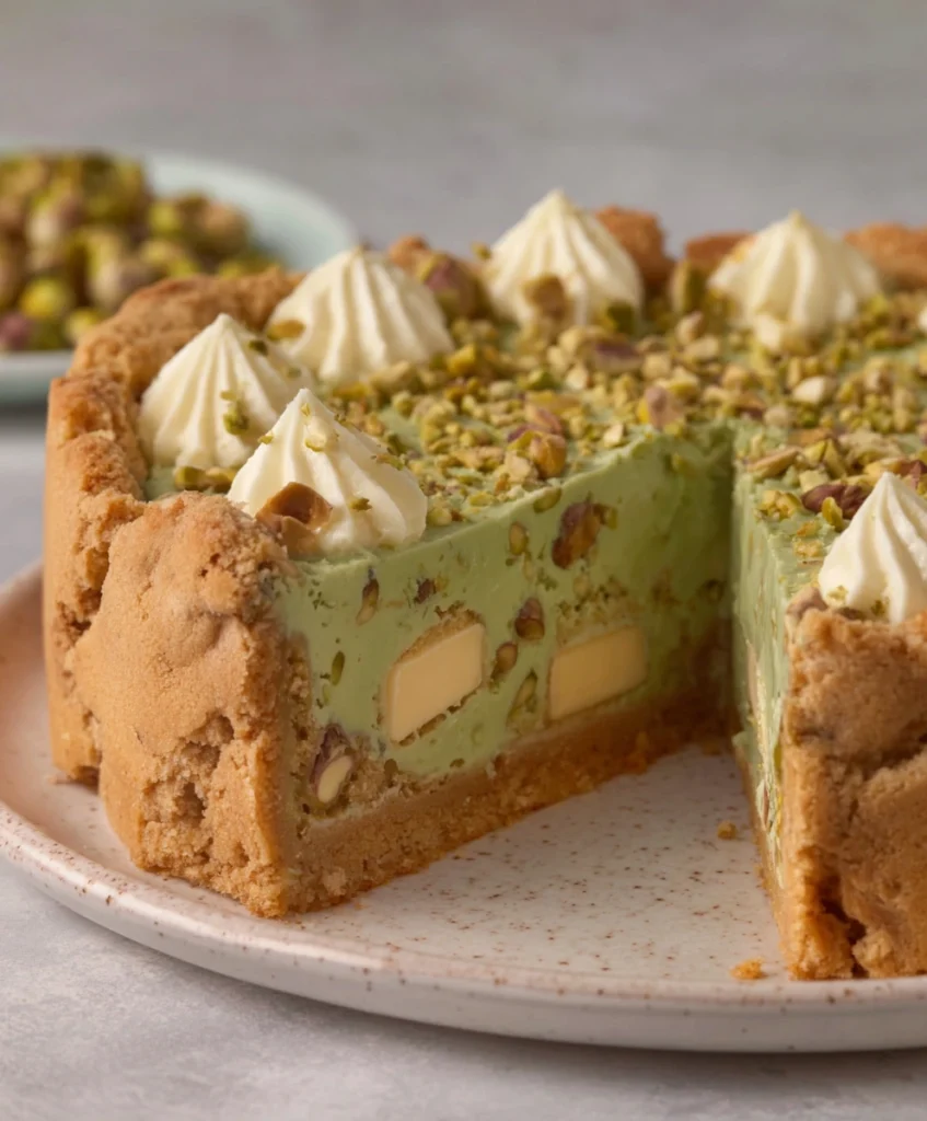 Pistachio & White Chocolate Cookie Pie