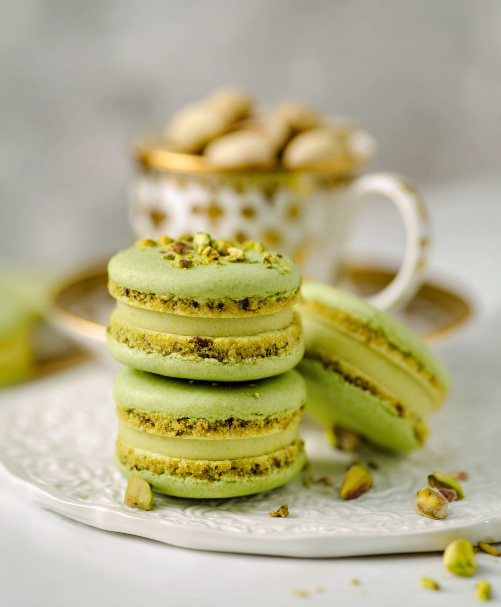 Pistachio macarons