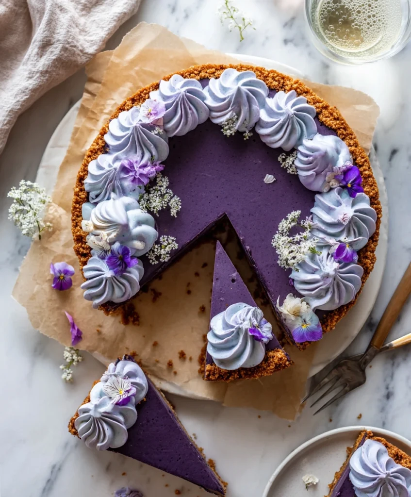 Purple Sweet Potato Cheesecake