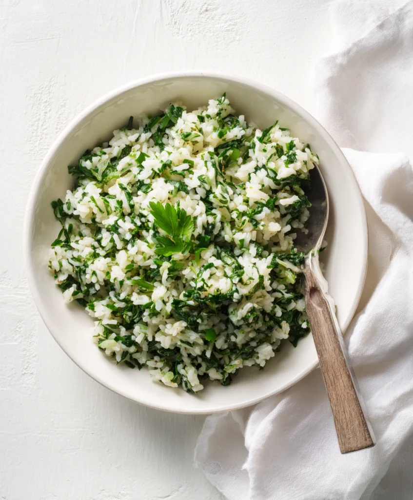 Spinach rice