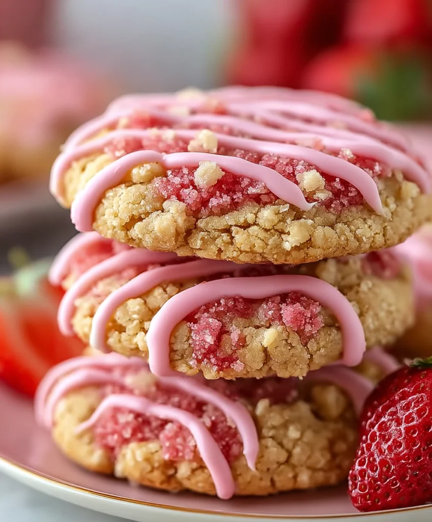 Strawberry Crunch Cookies