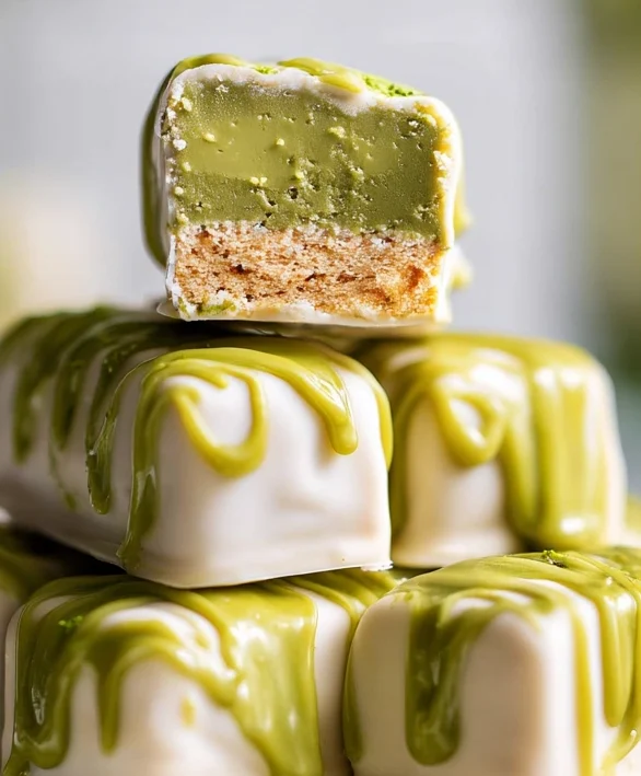 Vegan Matcha Twix Bars
