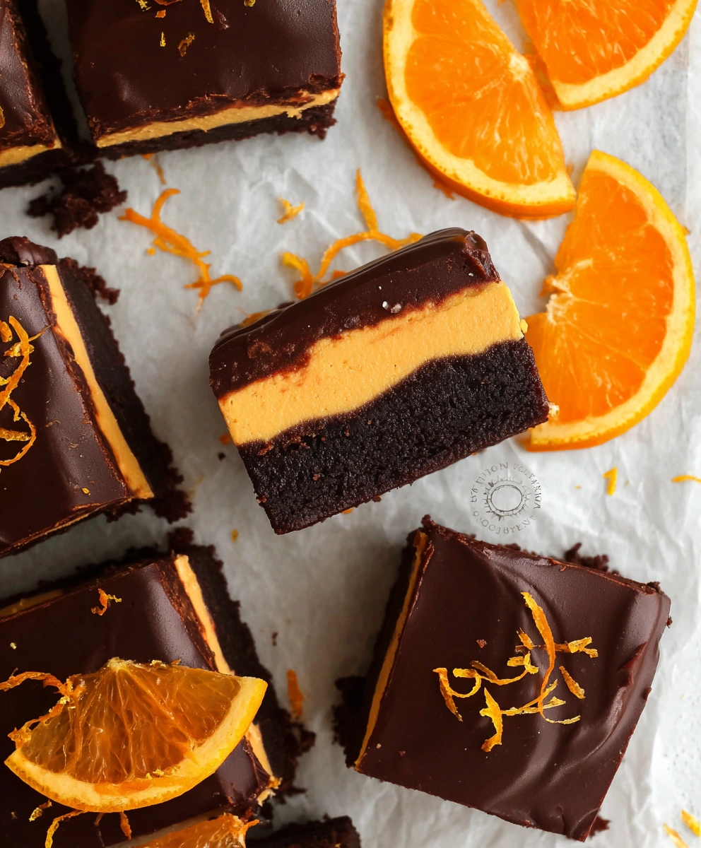 Vegan Orange Cream Brownies