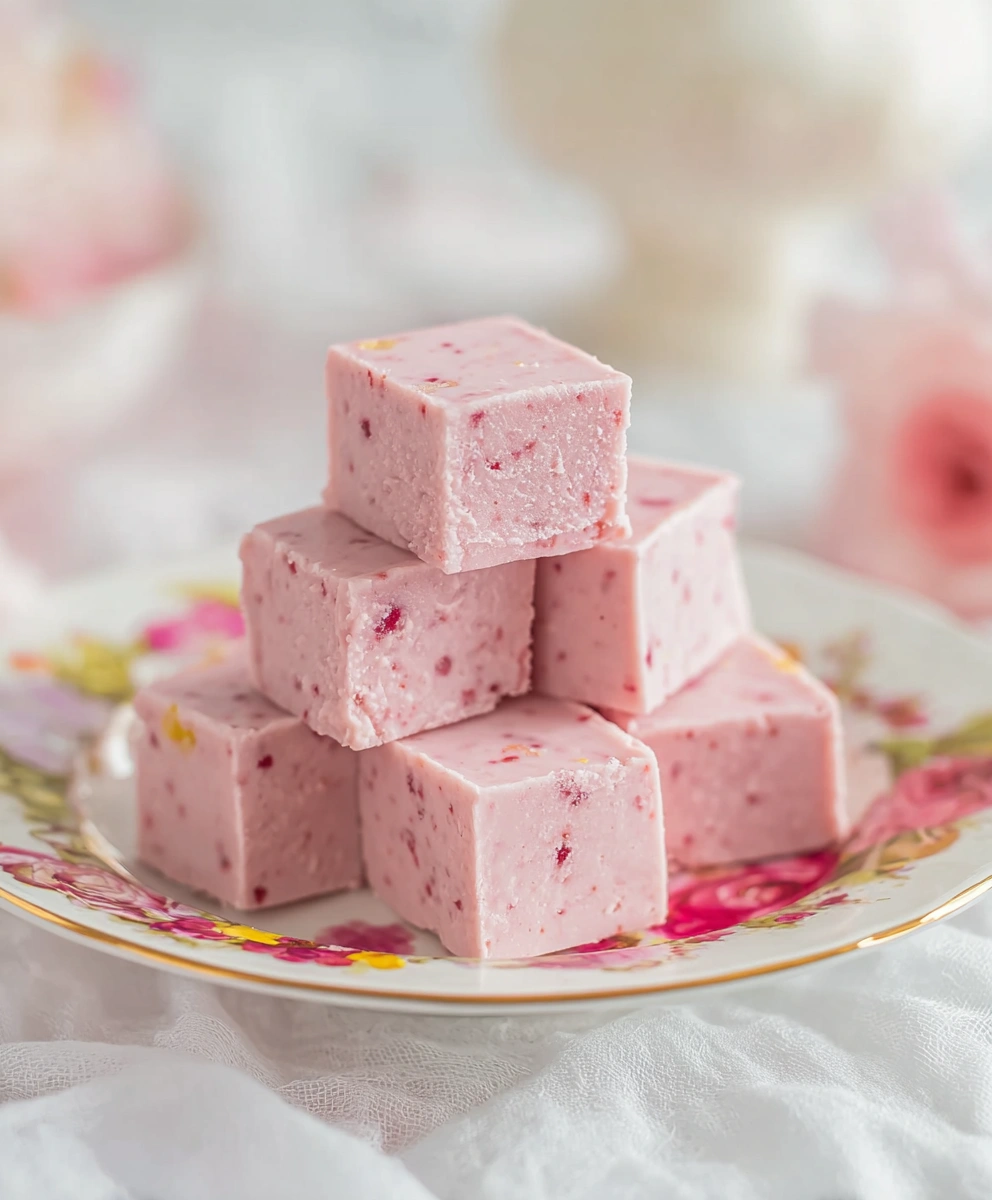 Vegan Raspberry Coconut Fudge