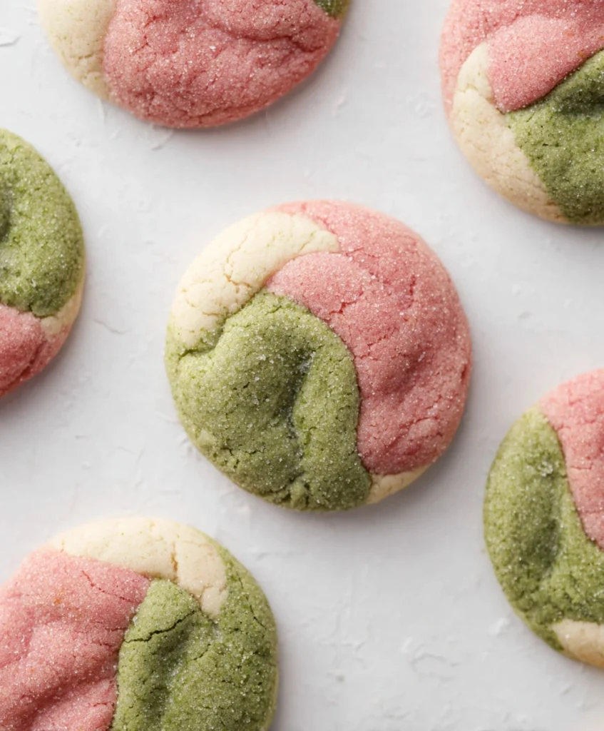 30-Minute Strawberry Matcha Neapolitan Cookies