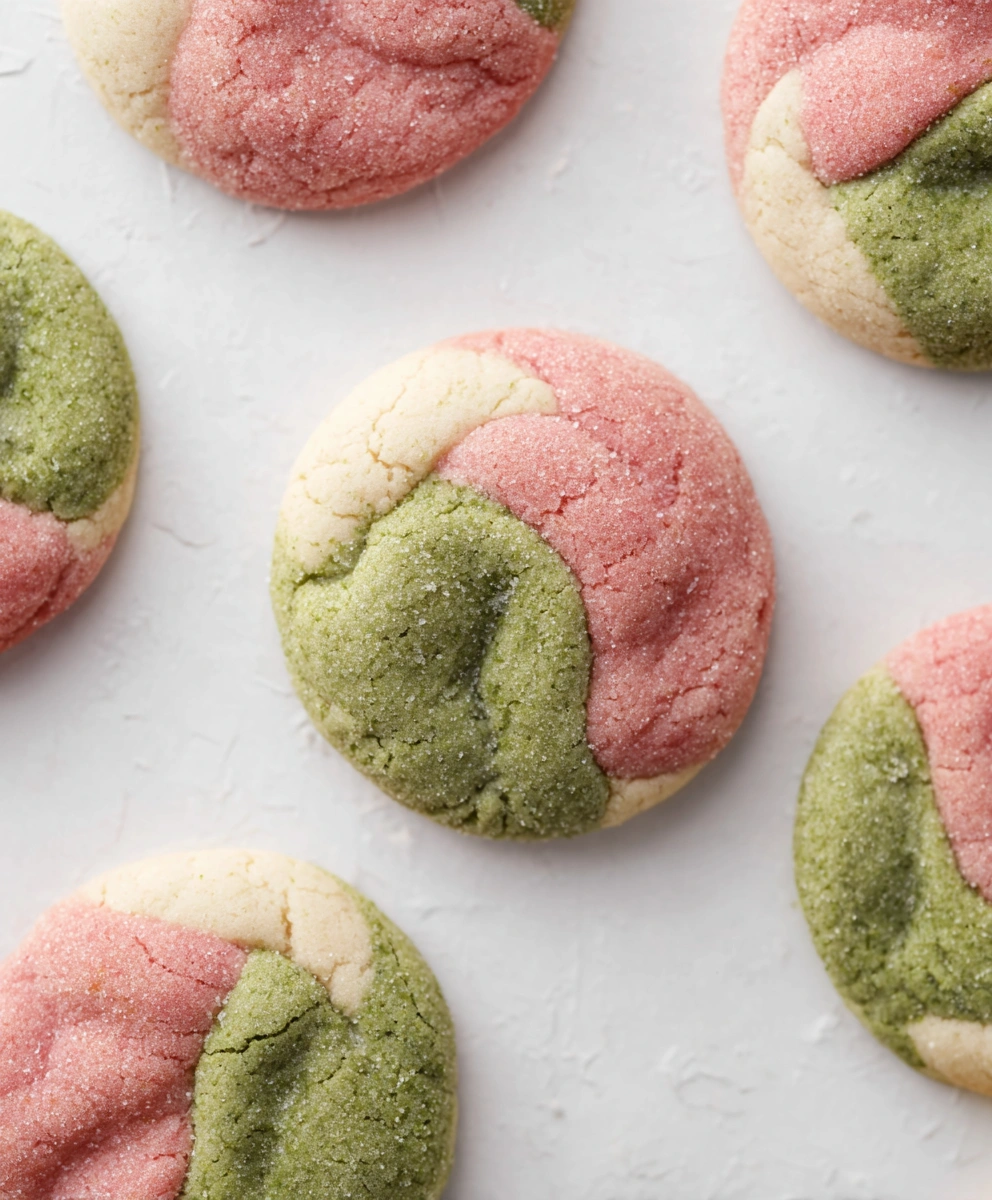 30-Minute Strawberry Matcha Neapolitan Cookies