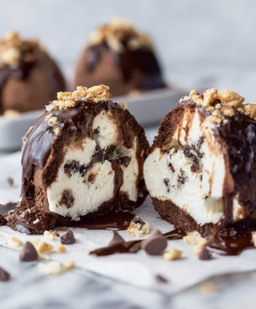 Brownie Ice Cream Bombes