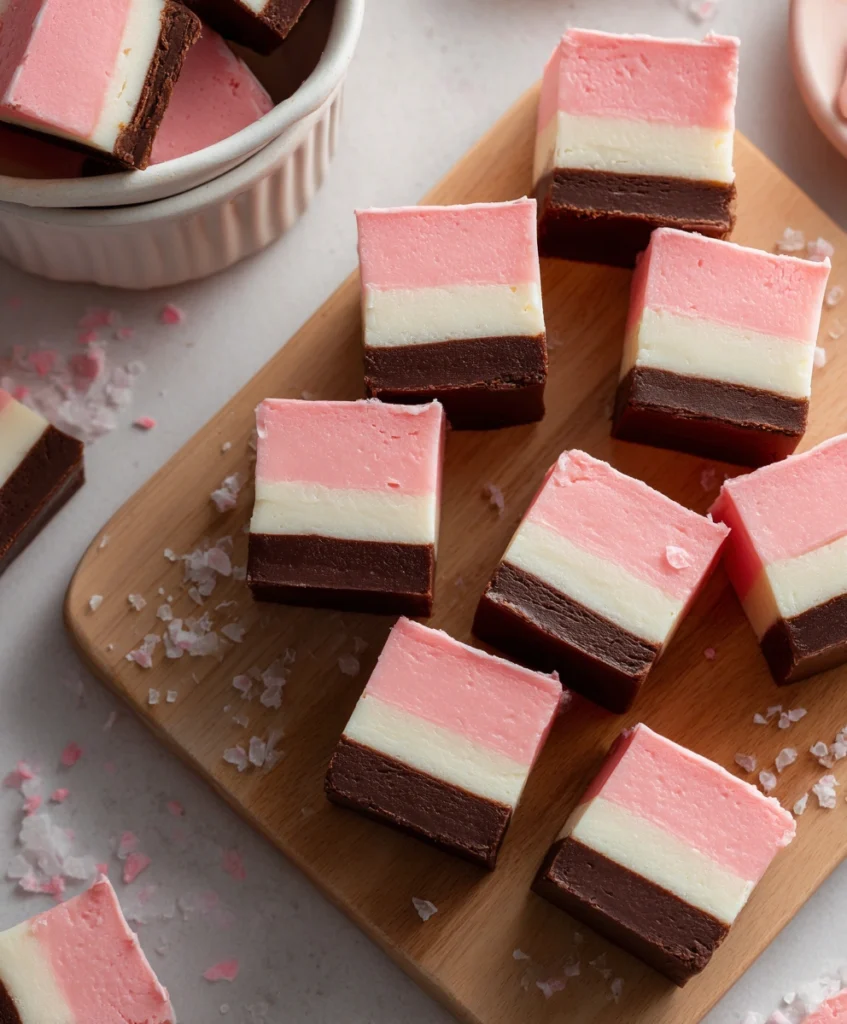 Brownie Neapolitan Fudge