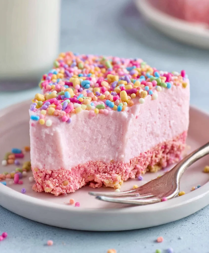 No Bake Frosted Animal Cookie Cheesecake