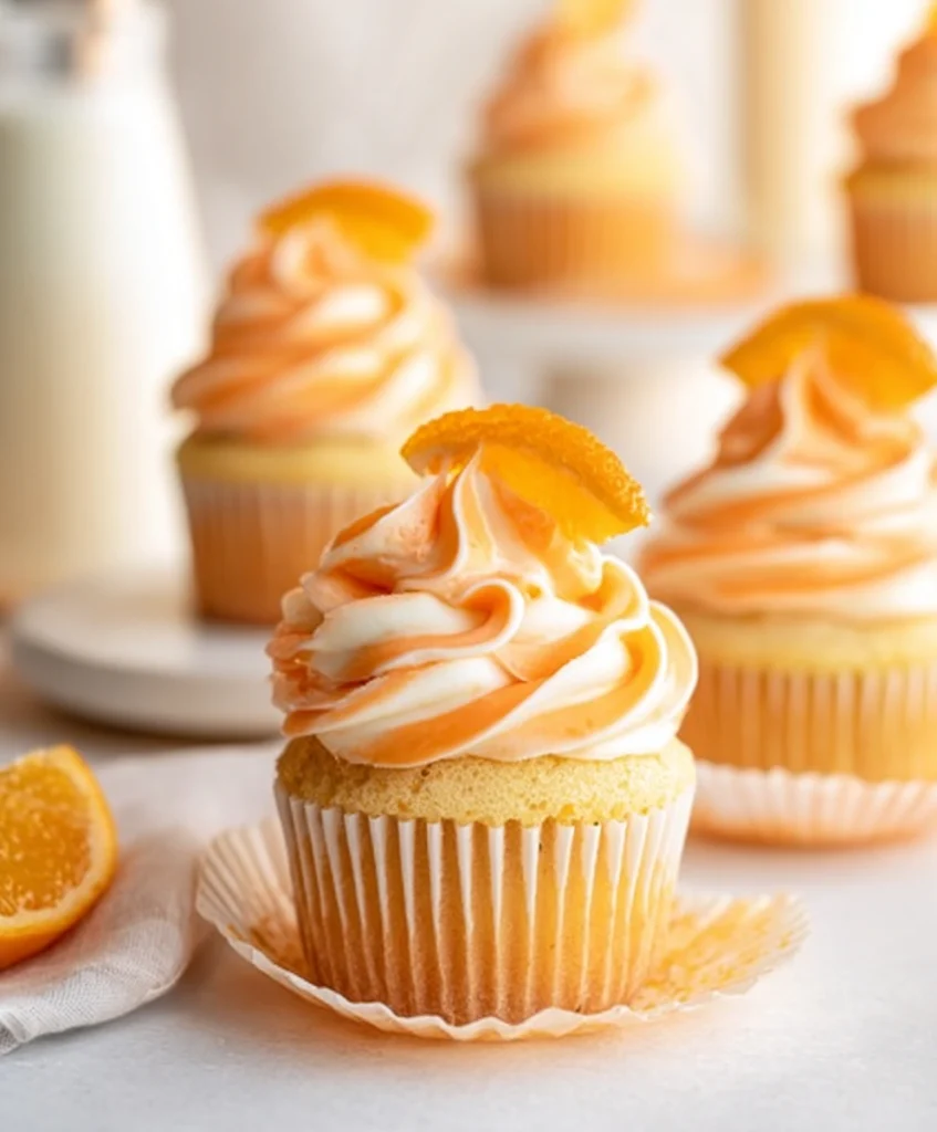 Orange Creamsicle Cupcakes