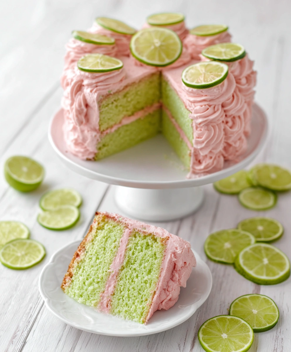 Strawberry Limeade Cake