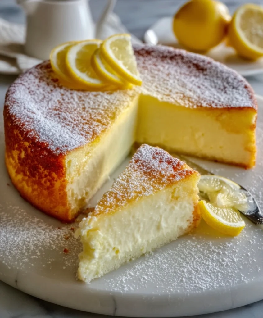 The Best Lemon Custard Cake