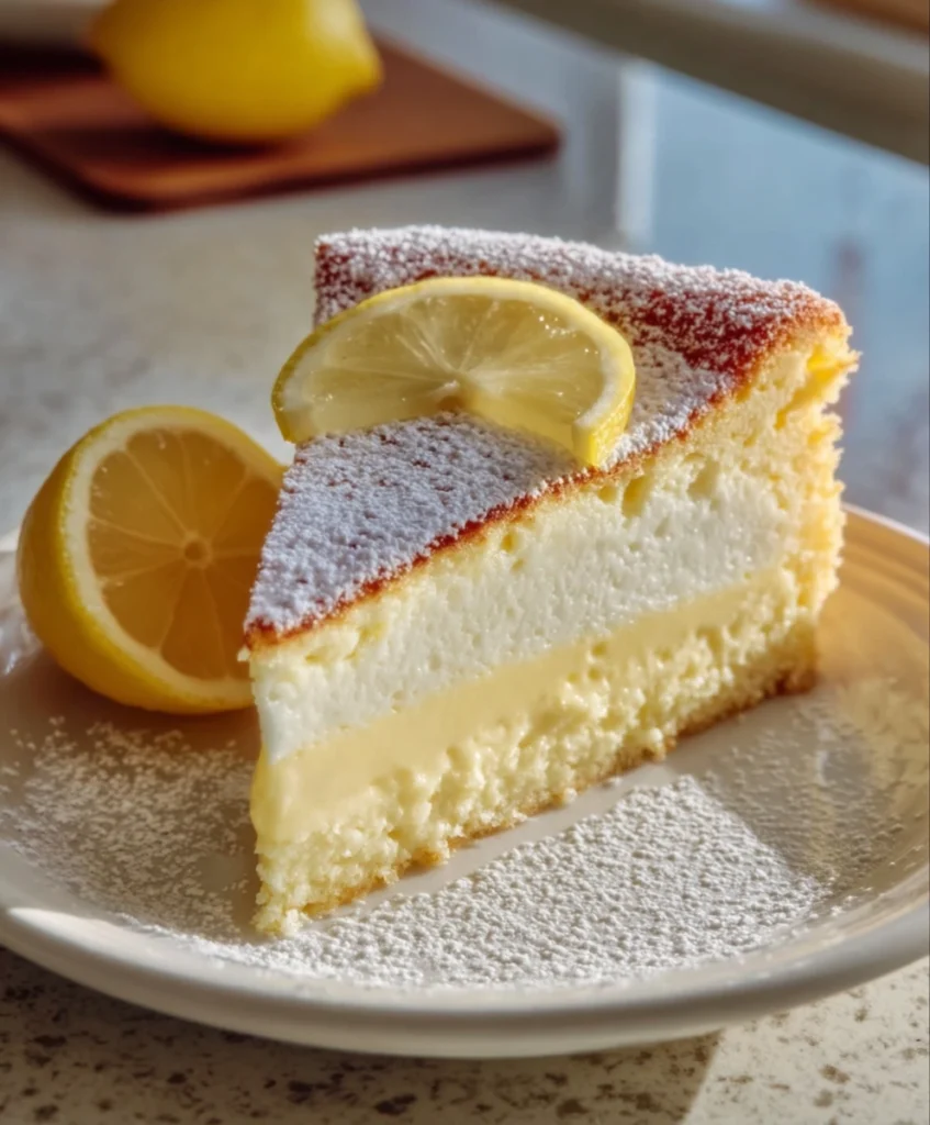 The Best Lemon Custard Cake
