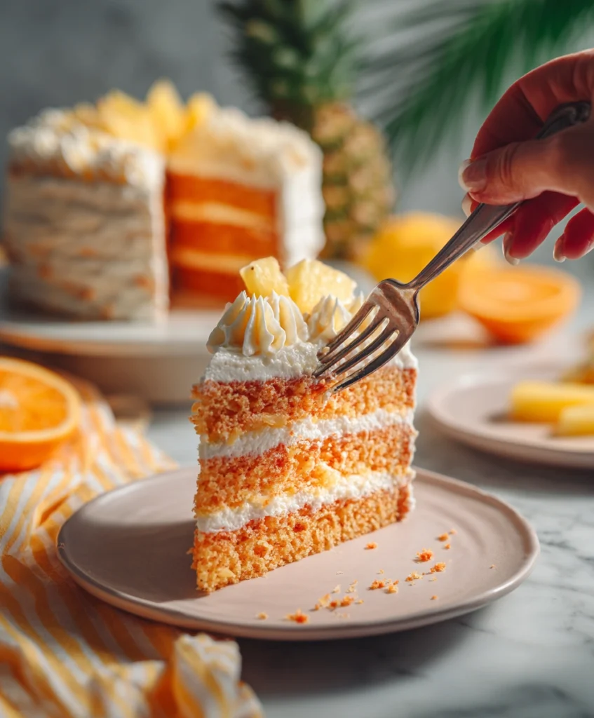 Tropical Hawaiian Sunset Cake