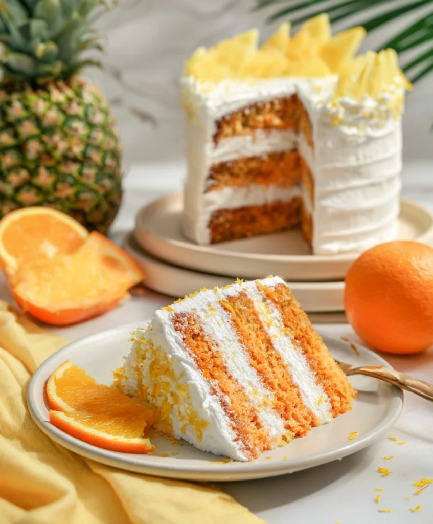 Tropical Hawaiian Sunset Cake