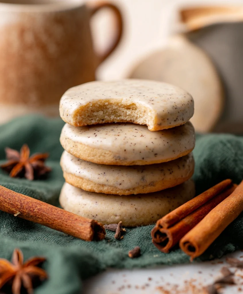 Vanilla Chai Shortbread Cookies