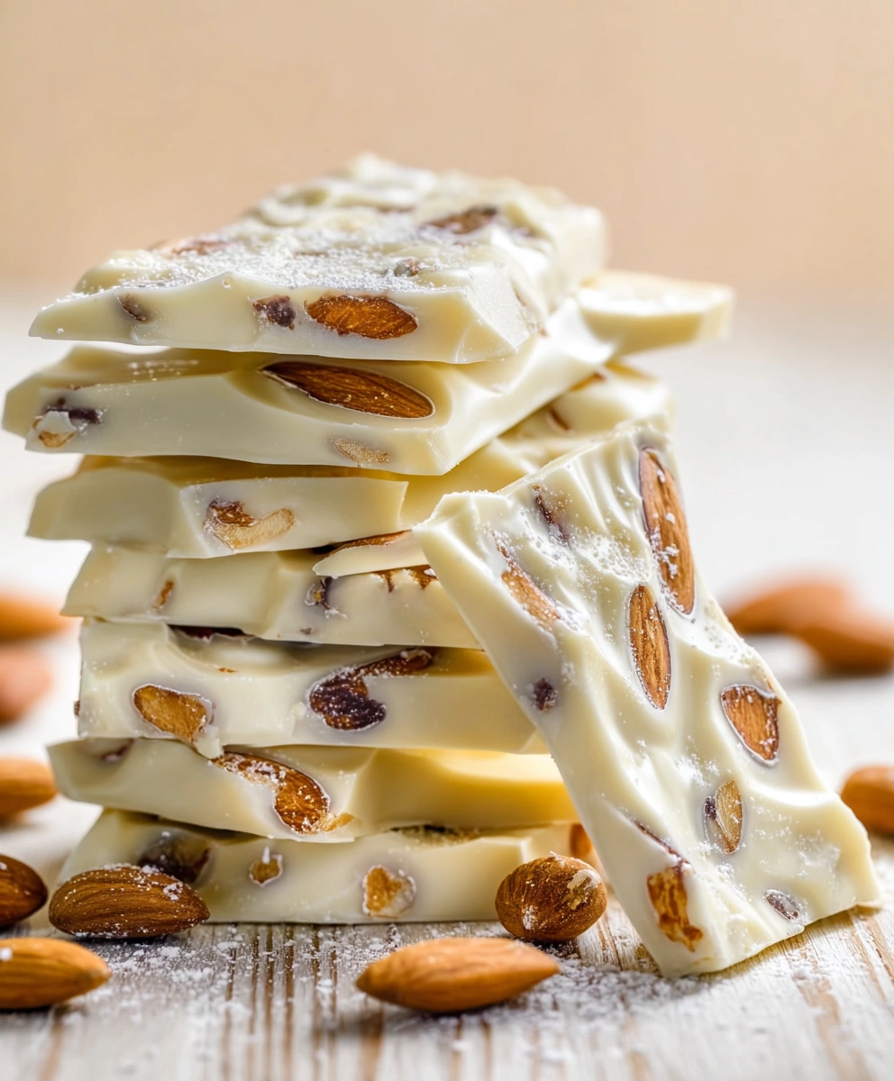 White Toasted Almond Bark with Sea Salt