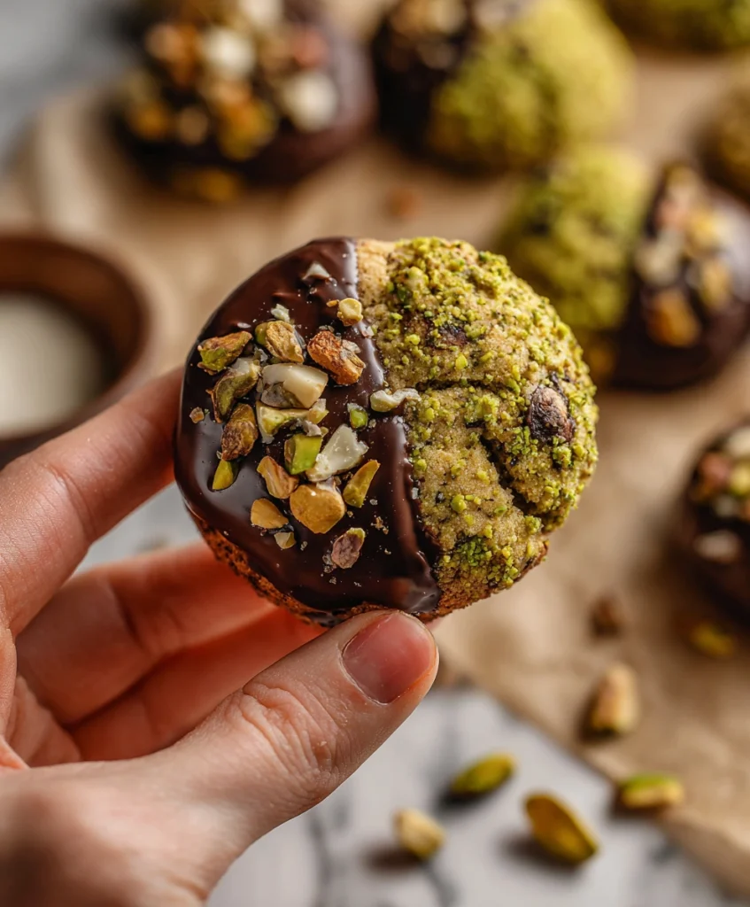Chewy Peanut Butter-Pistachio Cookies