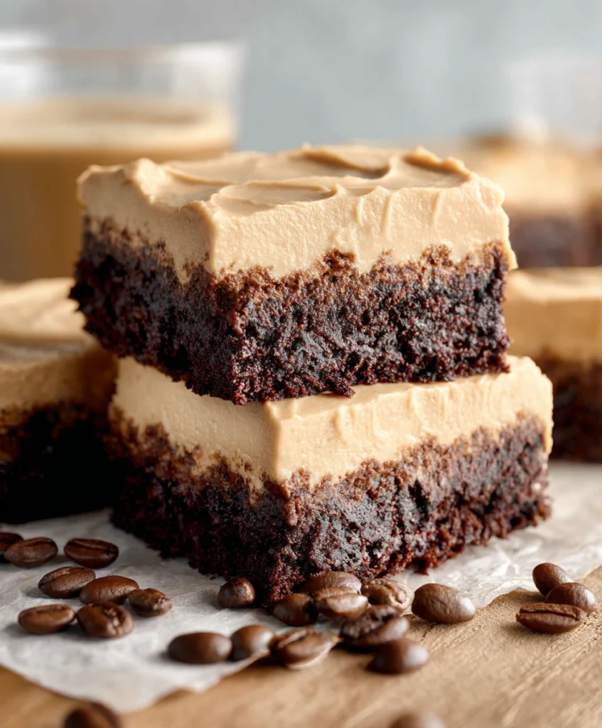 Coffee Brownies With Coffee Frosting