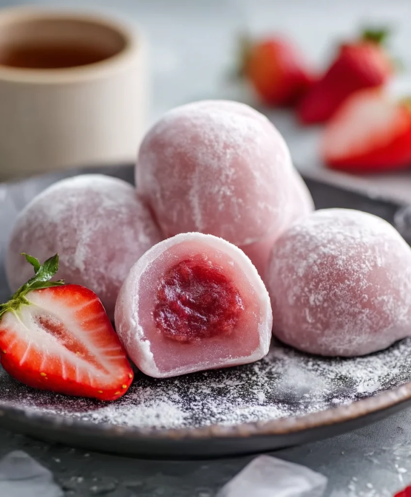 Healthy Strawberry Mochi