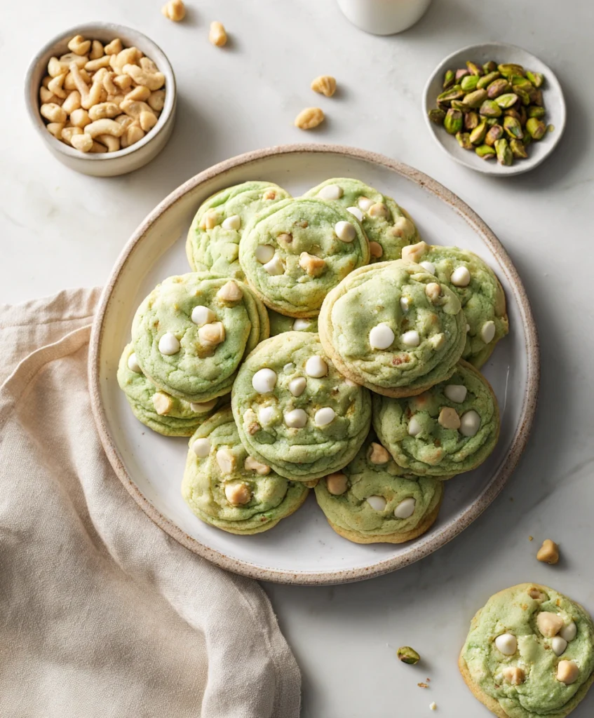Macadamia Pistachio Pudding Cookies
