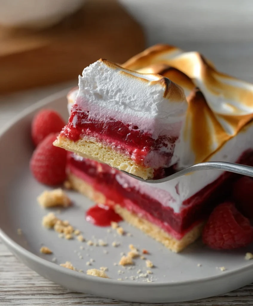 Raspberry Meringue Bars