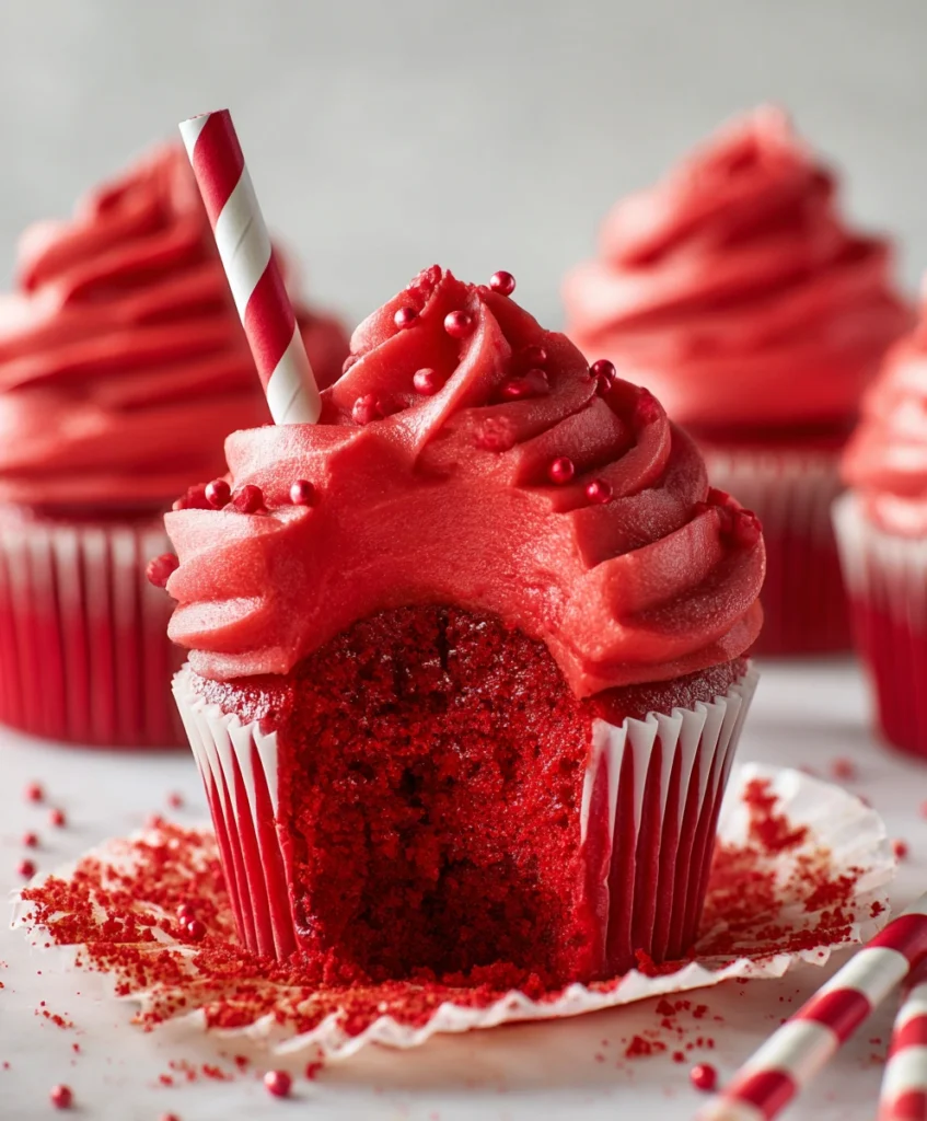 Shirley Temple Cherry Cupcakes