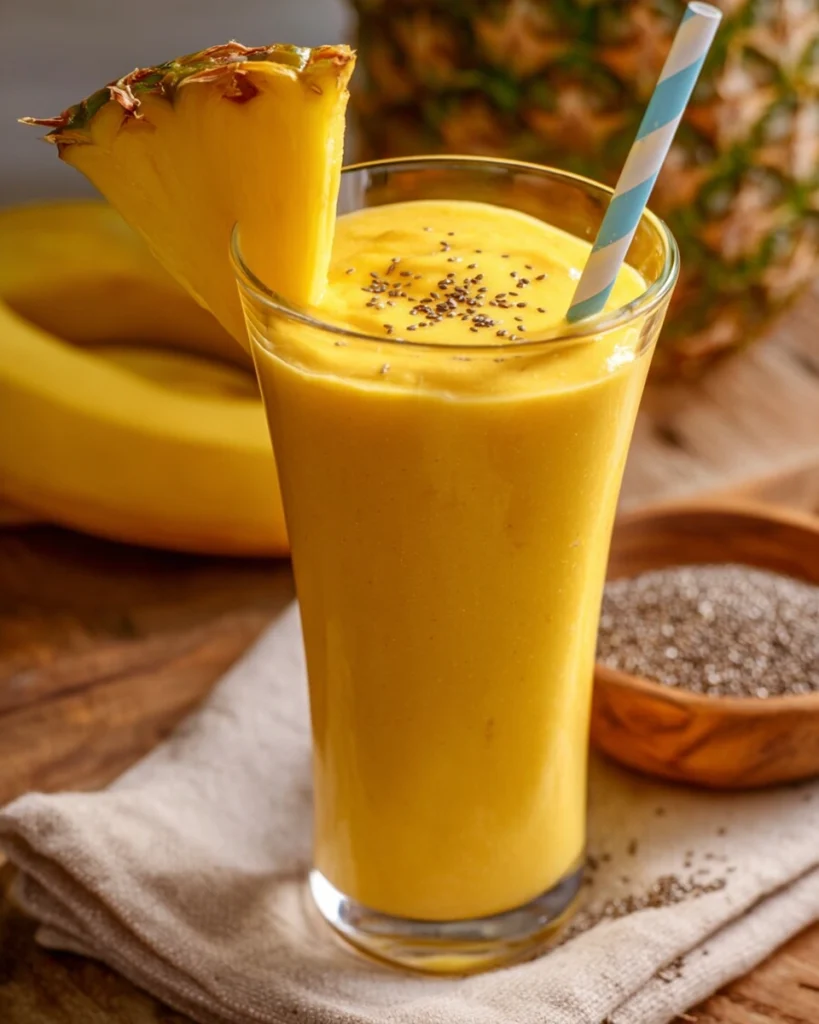 Anti-inflammatory Pineapple Banana Turmeric Smoothie