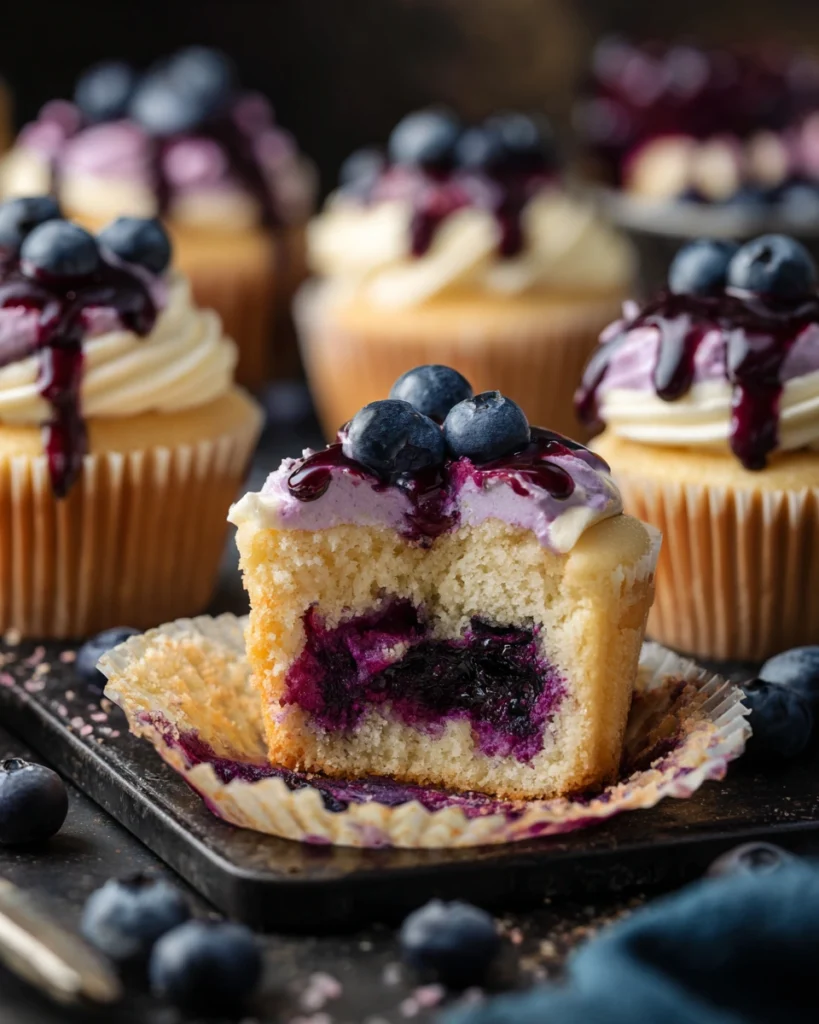 Blueberry Filled Cupcakes
