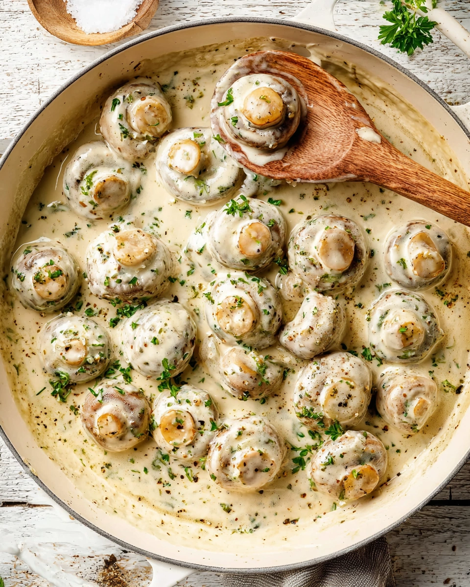 Creamy Garlic Parmesan Mushrooms