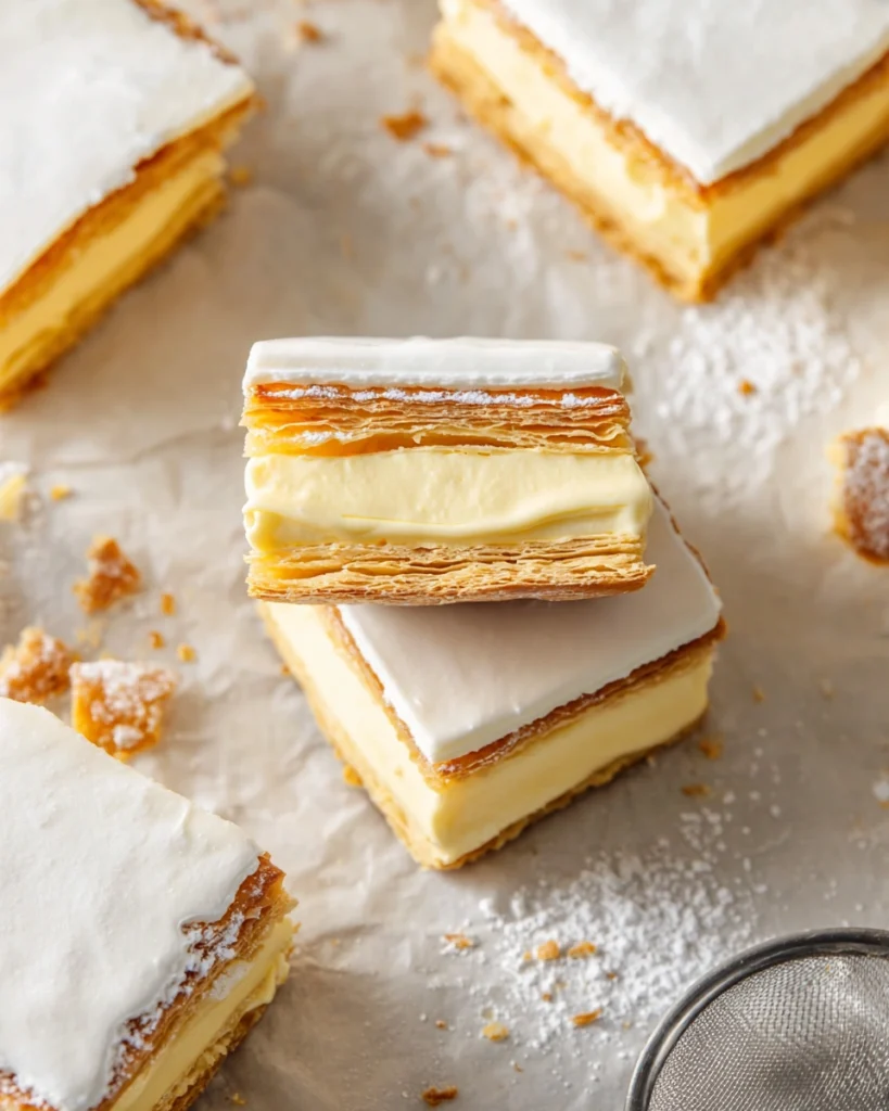 Custard Square with Homemade Puff Pastry