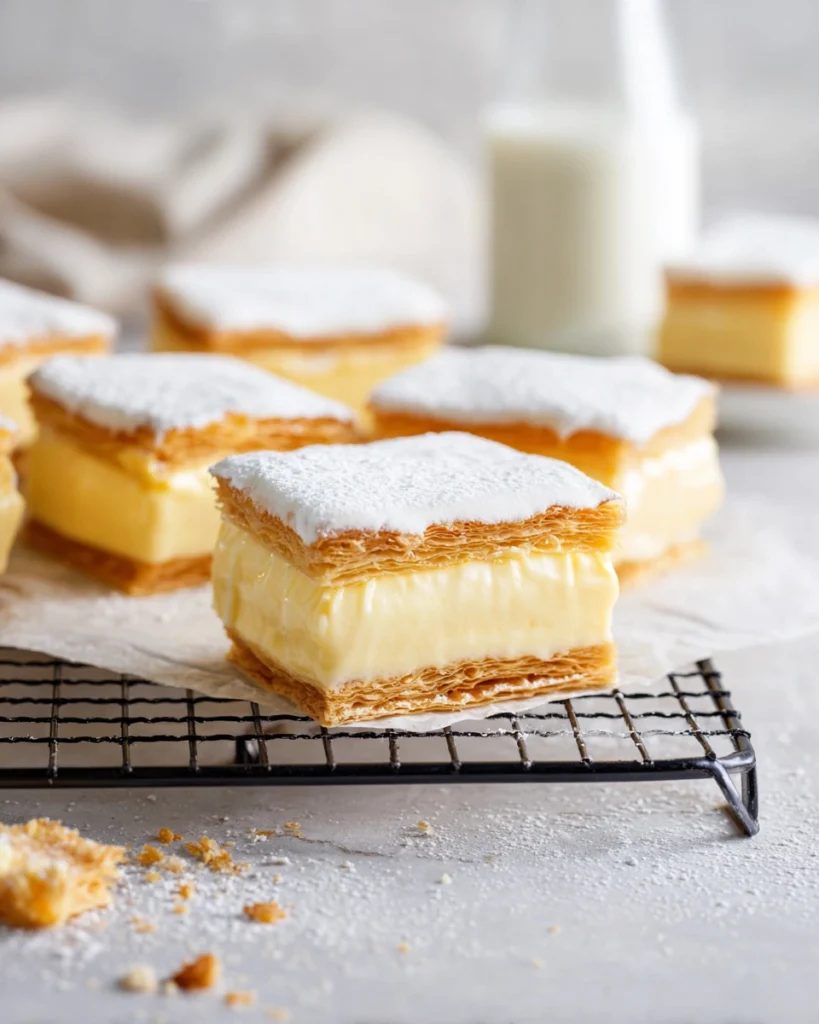Custard Square with Homemade Puff Pastry