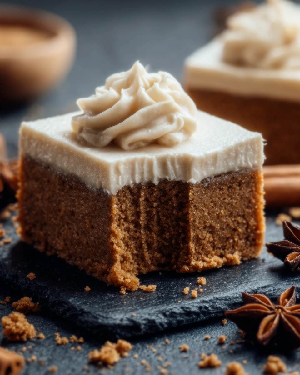 Frosted Gingerbread Brownies