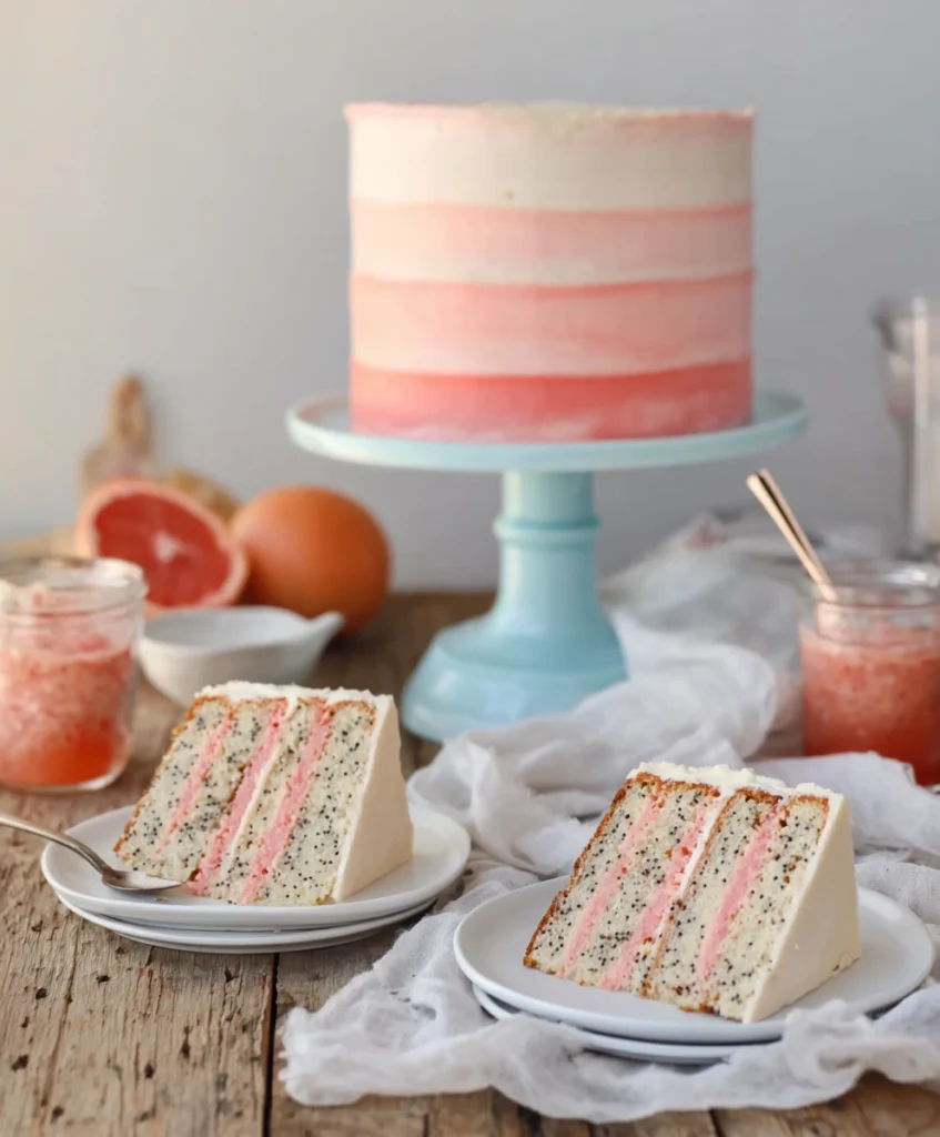 Grapefruit Poppy Seed Cake