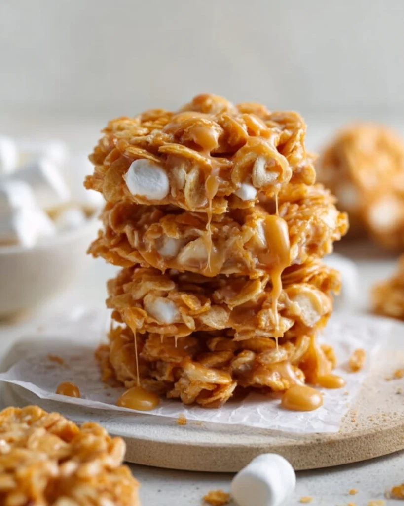 Marshmallow Peanut Butter Cornflake Cookies