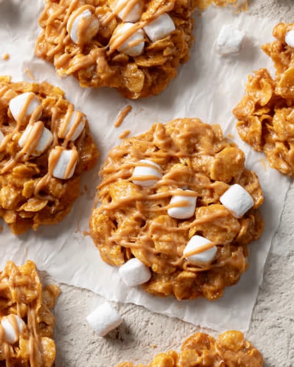 Marshmallow Peanut Butter Cornflake Cookies