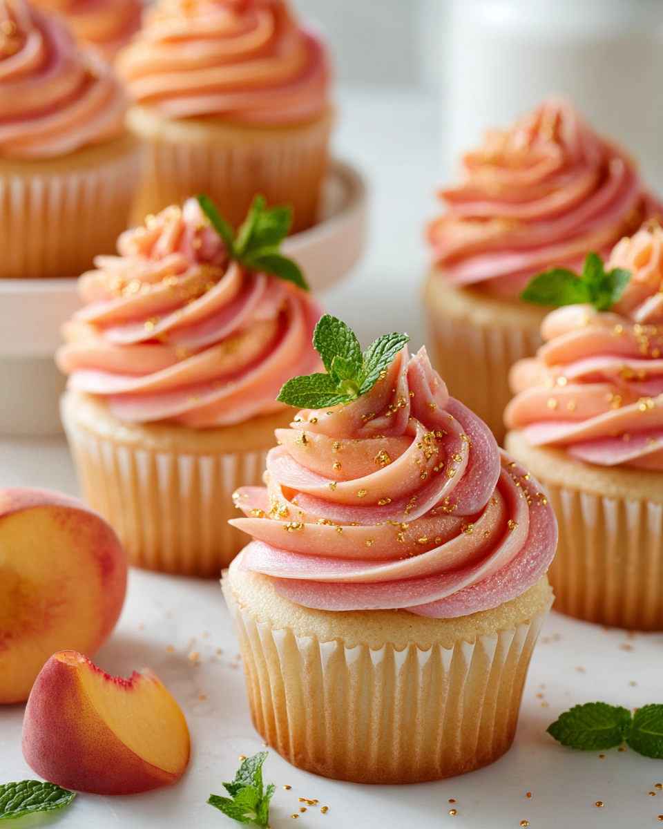Peach Bellini Cupcakes
