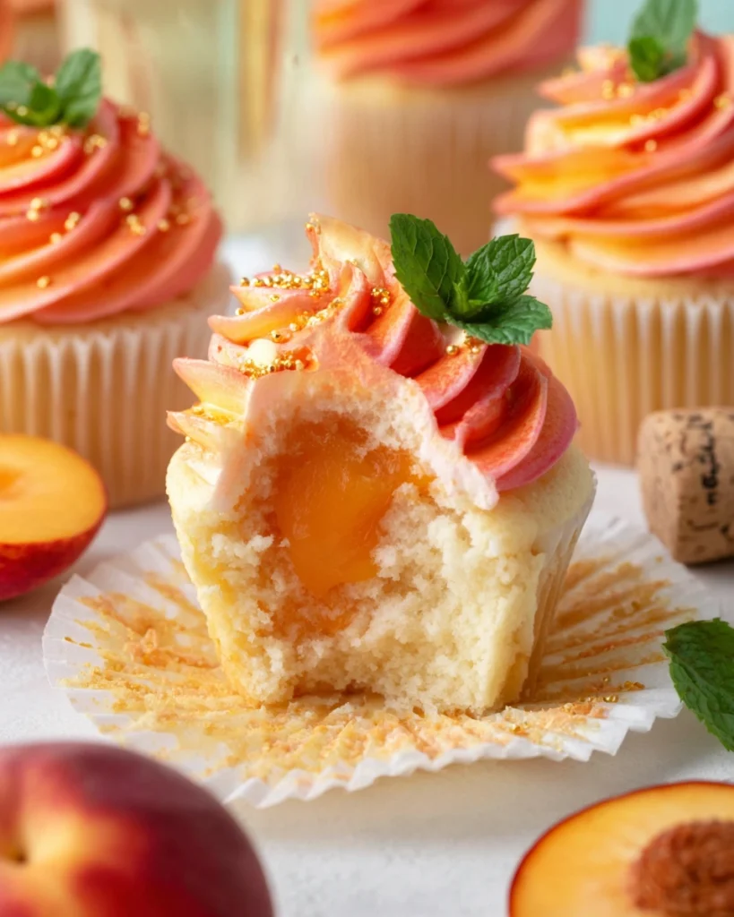 Peach Bellini Cupcakes