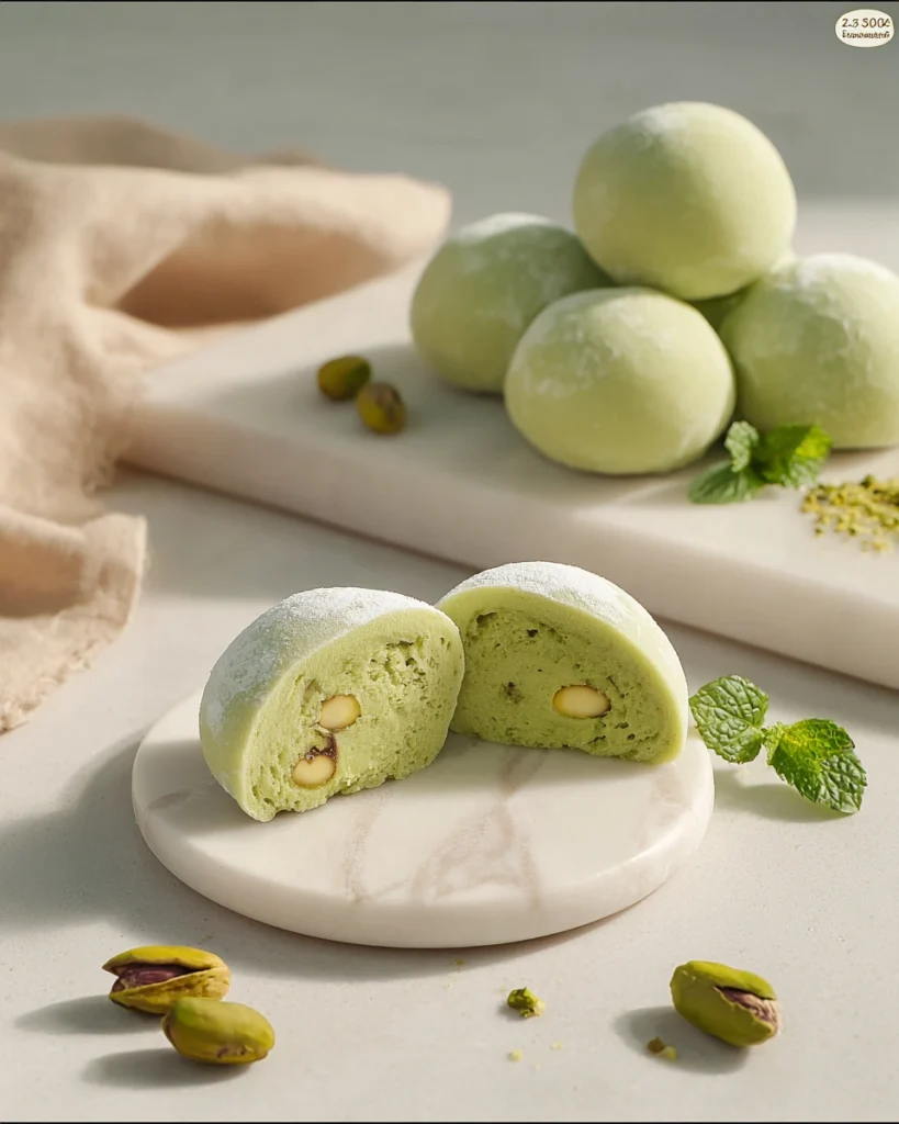 Pistachio Mochi Ice Cream